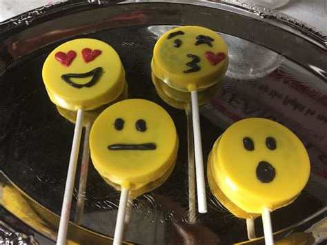 Emoji Chocolate Covered Oreo Pops Emoji Party Neon Party Emoji