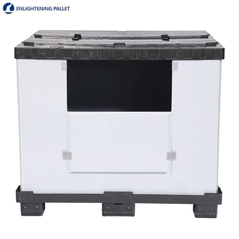 Caja Plegable De Cartón De Plástico Gaylord Con Tapa Y Cerradura