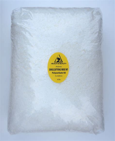 10 Lb Emulsifying Wax Nf Polysorbate 60 Pure Polawax Etsy