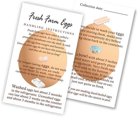 Amazon Maosh Fresh Farm Eggs Handling Instructions Fresh Egg Care