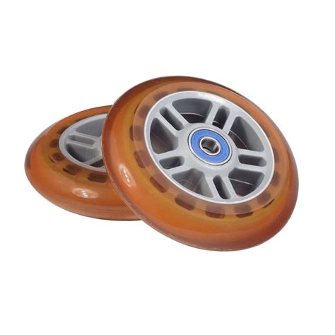 Alveytech Mm Orange Wheels With Spoke Gray Hubs Bearings Razor