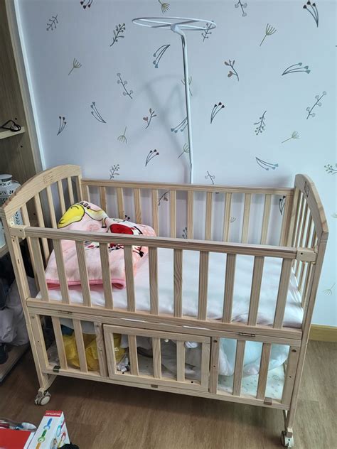 Baby Cot with storage, Babies & Kids, Baby Nursery & Kids Furniture ...