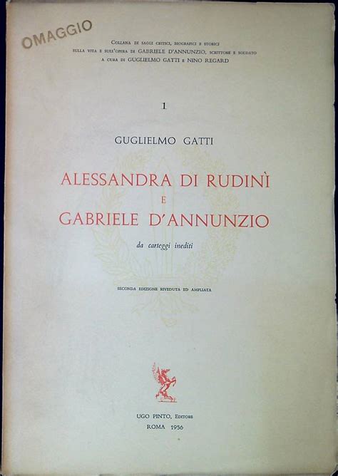 Alessandra Di Rudin E Gabriele D Annunzio Da Carteggi Inediti