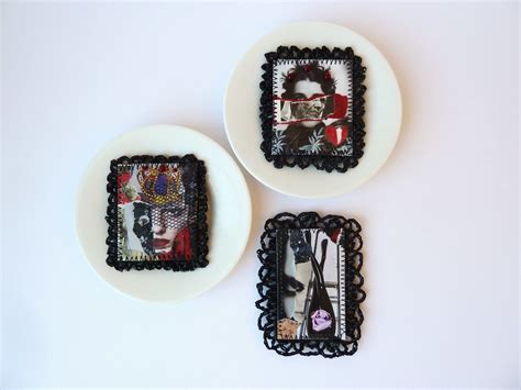 Collage Brooches Wearable Art Salome Etc Cut And Tear Flickr