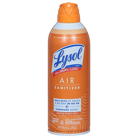 Lysol Air Sanitizer Tropical Sunset 10 Oz Shop Sullivans Foods