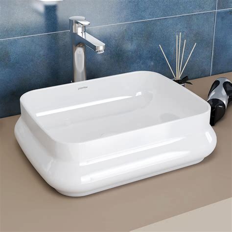 Plantex Platinum Ceramic Table Top Wash Basin Bathroom Vessel Sink