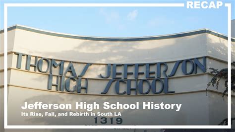 Brief History On Jefferson High School In South LA The Rise And