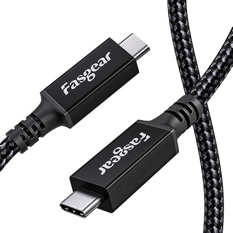 Fasgear Usb 4 Cable 1m Compatible For Thunderbolt 43 40gbps Data