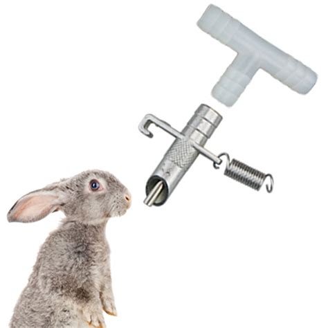 Rabbit Nipple Water Drinker Waterer Poultry Feeder Bunny Rodent Mouse