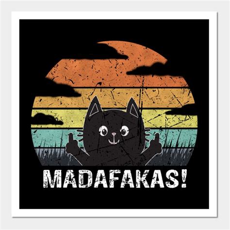 Madafakas Cat Crazy Middle Finger Cat By Rene Reichelt Art Art