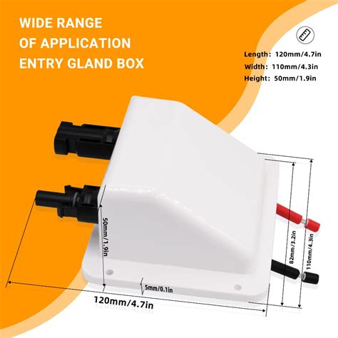 Triproton Solar Weatherproof Abs Double Cable Entry Gland For Ft