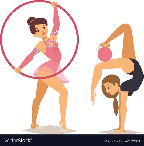 Gymnast Girl Royalty Free Vector Image Vectorstock