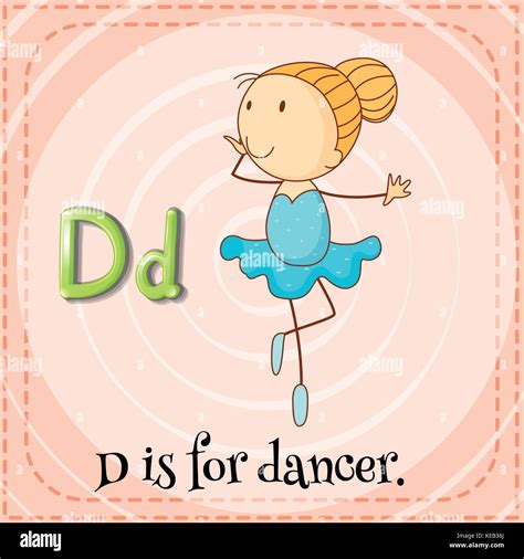 Flashcard letter D is for dancer Stock Vector Image & Art - Alamy