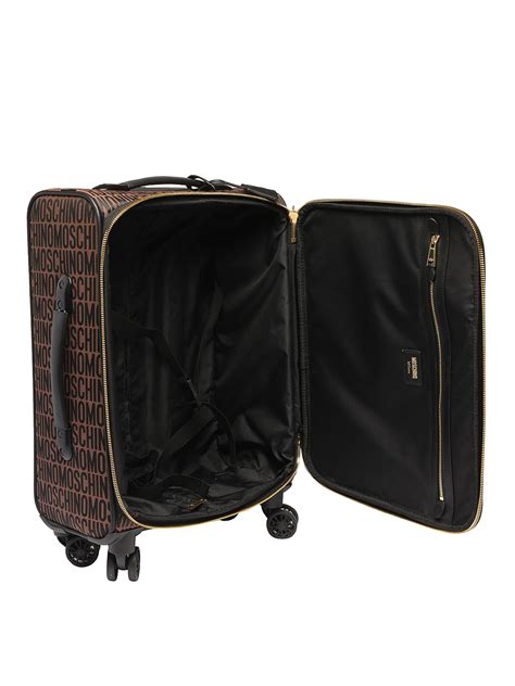 Luggage Travel Bags Moschino All Over Logo Trolley 860182681103