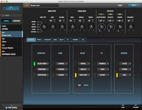 BOSS Tone Studio Editor for the Katana Guitar Amplifier Series - BOSS U.S. Blog