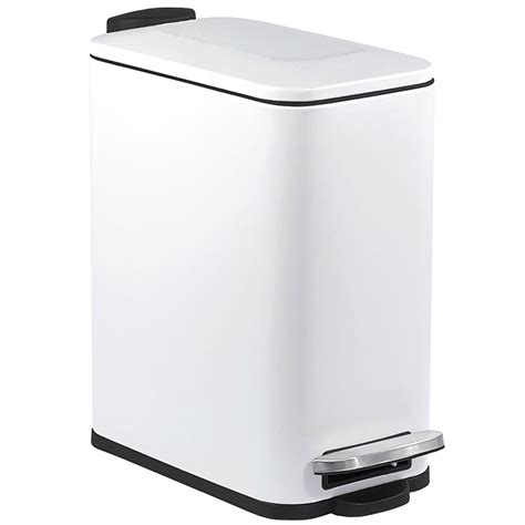 Sidianban Small Bathroom Trash Can With Lid Soft Close Step Pedal 1