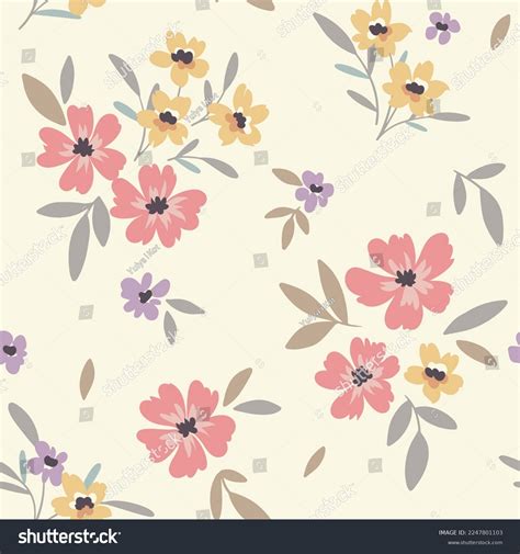 Seamless Floral Pattern Cute Ditsy Print Stock Vector Royalty Free