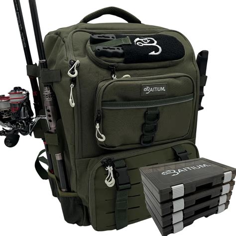 Fishing Tackle Backpack With Rod Holders Fishing Backpack L With