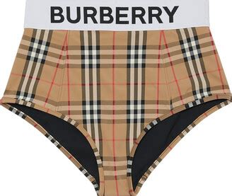 Burberry Logo Tape Vintage Check Bikini Bottoms ShopStyle Two Piece