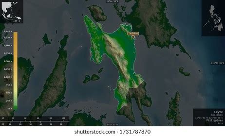 Leyte Province Philippines Colored Shader Data Stock Illustration