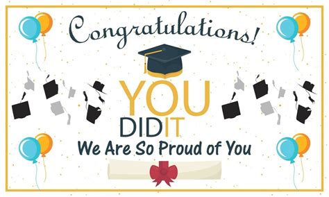 Congratulations Grad You Did It Banner Graduation Party Decor Vinyl