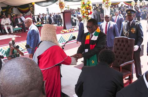 Zimbabwean President At His Inauguration Says The Disputed Election