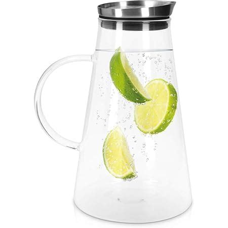 Navaris Caraffa Acqua In Vetro Borosilicato Brocca Refrigerante