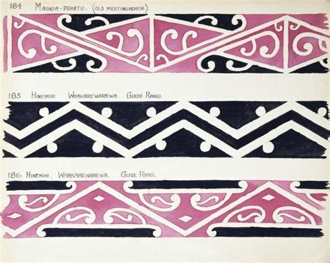 Maori Wharenui Maori Rafter Patterns The Bottom Two Are From