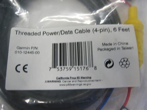 Garmin 4 Pin Red Threaded Power Data Cable For Some Echomap Units 010 12445 00 Max Marine