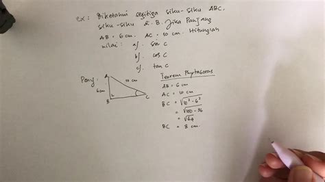 Latihan Soal Perbandingan Trigonometri Pada Segitiga Siku Siku Youtube