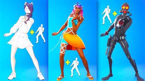 Pay It Off Emote With Popular Fortnite Skins Court Queen Erisa Breezabelle Chaos Explorer