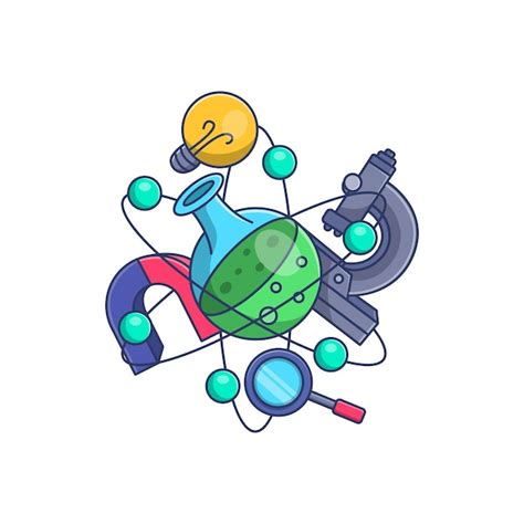 Ilustraci N De Dibujos Animados De Ciencia Vector Premium