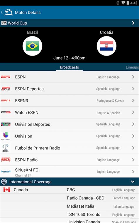 Live Soccer TV broadcast guide - Android Apps on Google Play