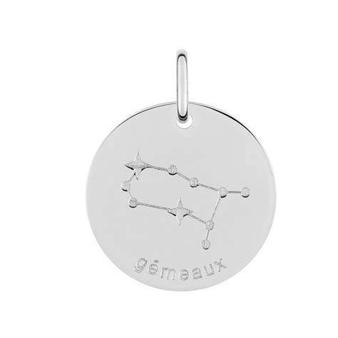 Pendentif Mixte Argent 925 Signe Astrologique Constellation Du