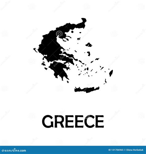 High Detailed Vector Map Greece Stock Vector Illustration Of Card