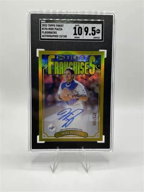 MIKE PIAZZA 2023 Topps Finest Flashbacks Franchises RÉFRACTOR AUTO