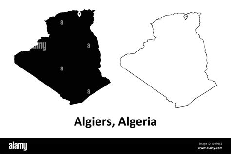 Algeria Map Pin Stock Vector Images Alamy