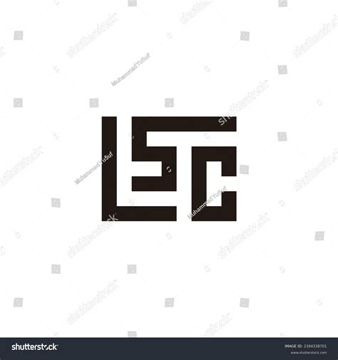 Letter Lsc Square Geometric Symbol Simple Logo Royalty Free Stock