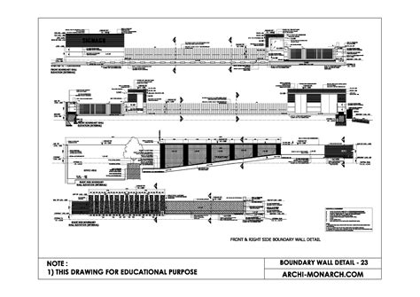 BOUNDARY WALL DETAIL TWENTY THREE Archi Monarch