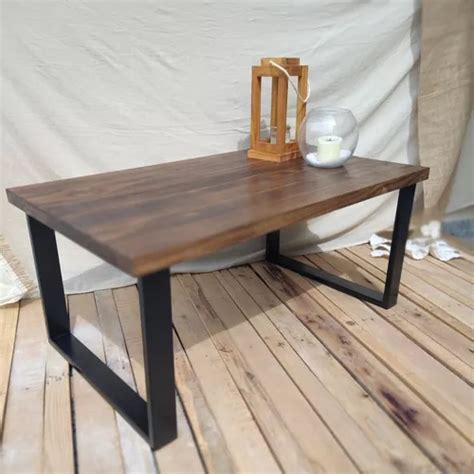 Mesa Ratona Estilo Industrial Madera Y Hierro