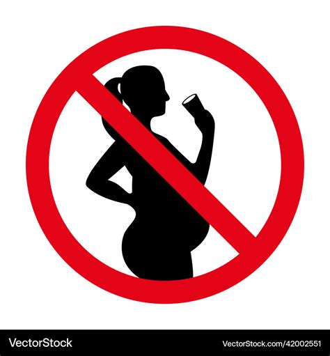 Do Not Drink Alcohol During Pregnancy Royalty Free Vector