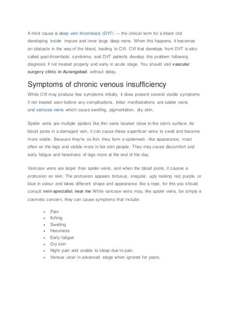 Chronic Venous Insufficiency Cvi