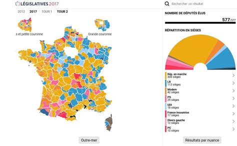 Législatives la carte des résultats du second tour des élections