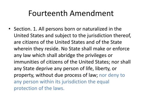 fourteenth amendment powerpoint    id