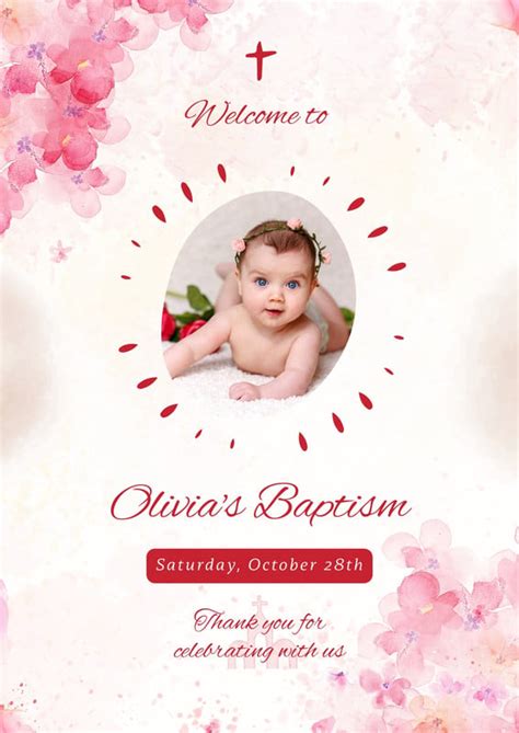 Free And Customizable Christening Templates