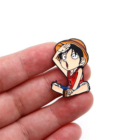 One Piece Luffy Searching Enamel Pin Distinct Pins