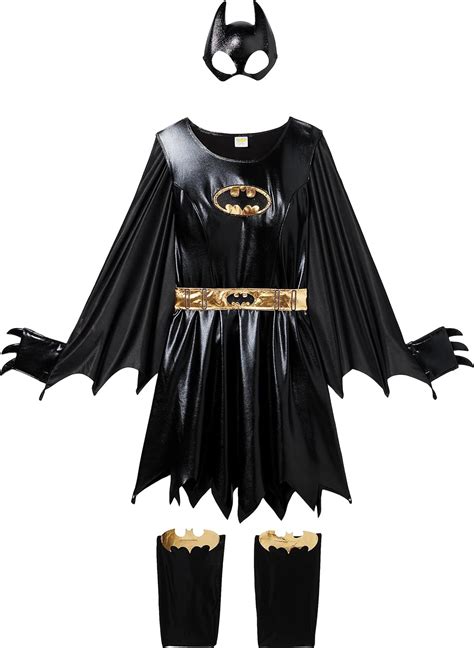 Amscan Erwachsenenkost M Batgirl Gezacktes Kleid G Rtel Umhang