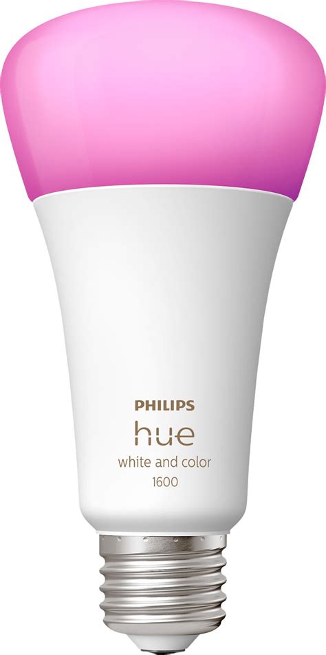 Best Buy Philips Geek Squad Certified Refurbished Hue 100w A21 Led Smart Bulb White And Color