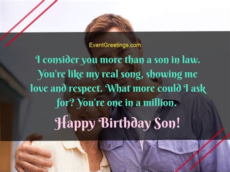 Birthday Wishes For Son In Law Perfect Gesture To Show Love Hot Sex