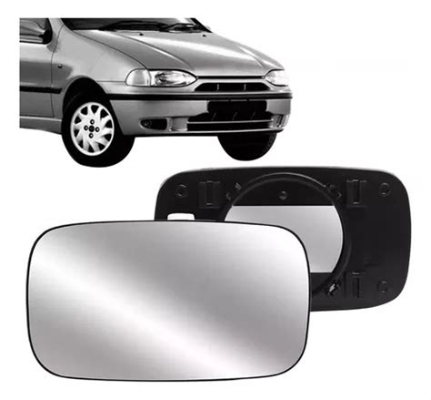 Lente Base Retrovisor Palio 1996 1997 1998 1999 Prata Parcelamento